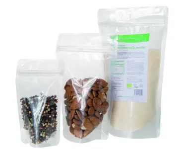 Sachet stand up transparent, 85 x 145 + 50 mm
