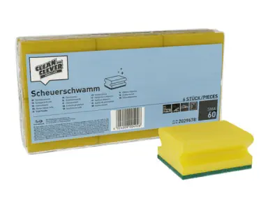 CLEAN&CLEVER spugna abrasiva SMA 60, piccola, 9,5×7×4,5 cm