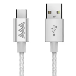 AAAmaze Cavo da USB 2.0 a USB-C, 1 m, argento