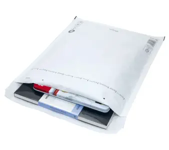 Busta imbottita a bolla d'aria, bianca, d/i 100 x 165 mm