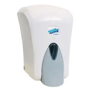 Distributore di sapone SMA402, bianco crema, 1 litro, plastica