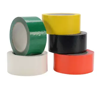 Nastro autoadesivo in PVC 37 my, giallo, larghezza 12 mm