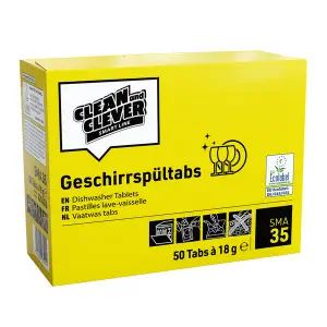 CLEAN&CLEVER Geschirrspültabs SMA 35 , Box 50s