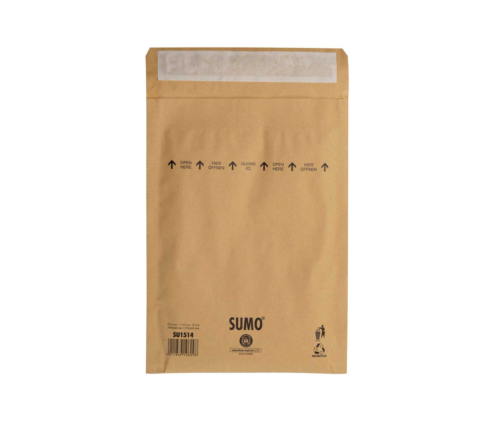 Papierpolster-Versandtasche, Sumo, IM 175 x 265 mm