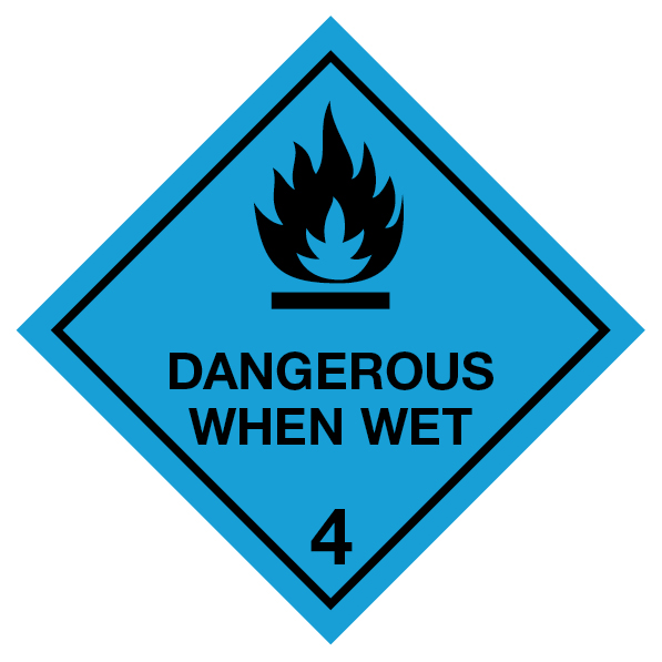 Etiquette dangereuse 4.3, Label 4 avec texte