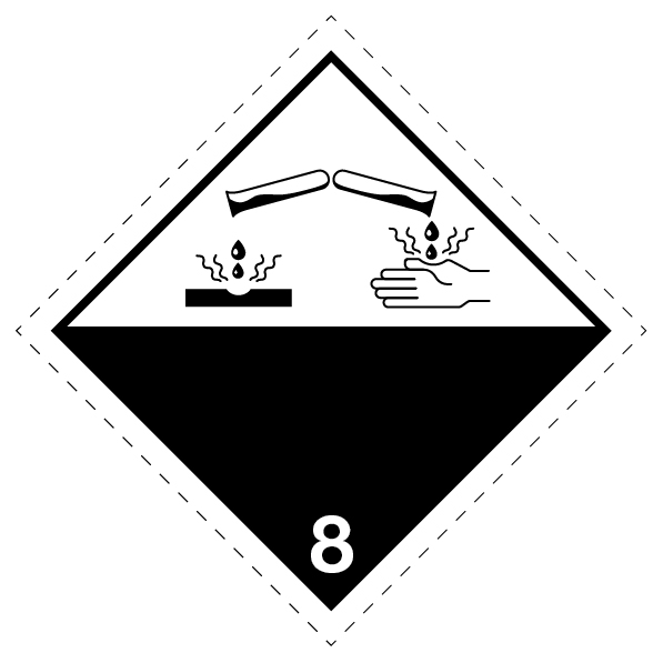 Etiquette dangereuse 8, Label 8 sans texte