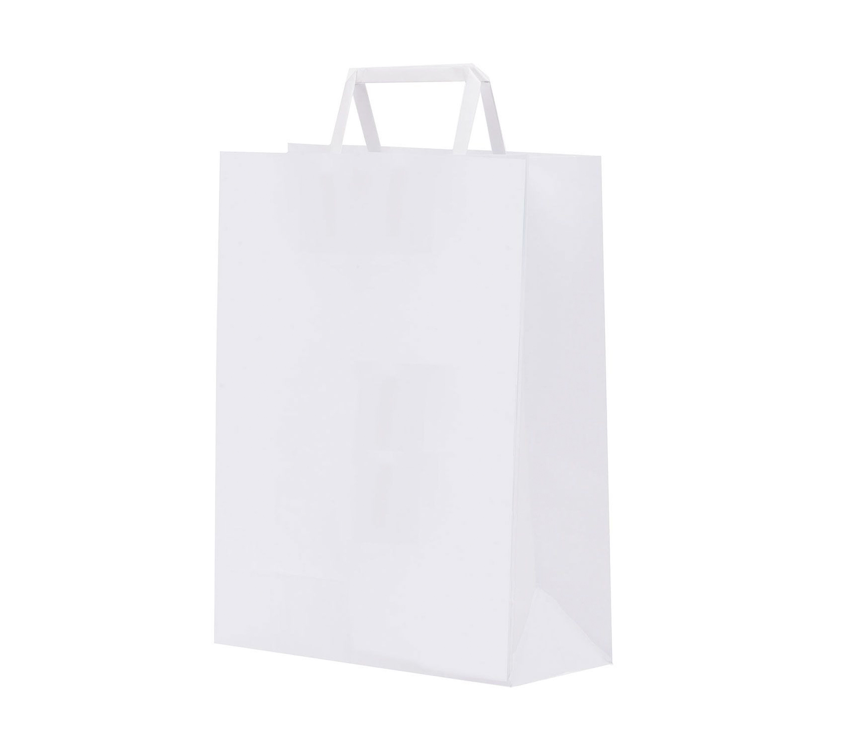 Papiertragetasche mit Flachhenkel, 180 x 70 x 250 mm