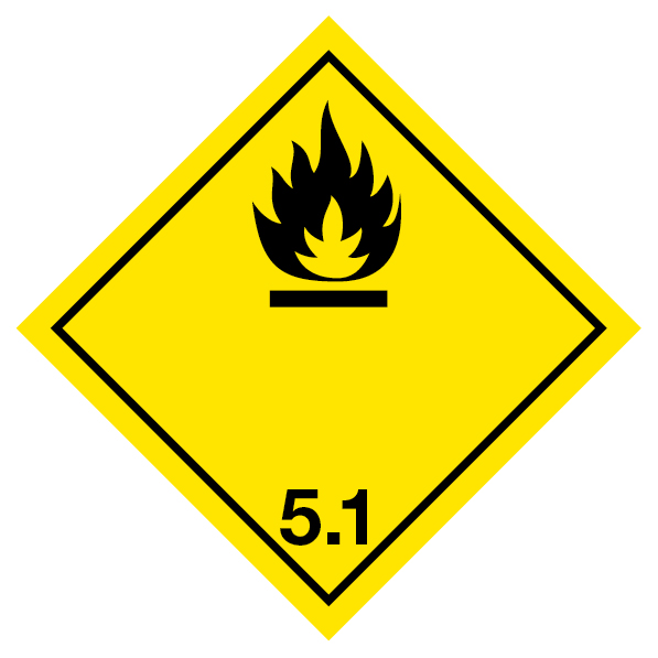 Etiquette dangereuse 5.1, Label 5.1 sans texte en papier
