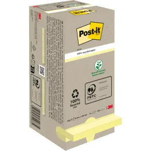 POST-IT Bloc-notes recycl., jaune (3)
