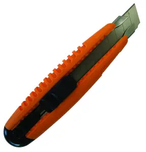 Sicherheitsmesser orange, mit Metallschiene