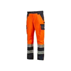 Pantaloni da lavoro invernali U-Power THUNDER Arancione Fluo (1)