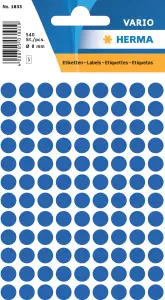 HERMA Etichette rontondo 8mm 1833 blu 540 pezzi (1)