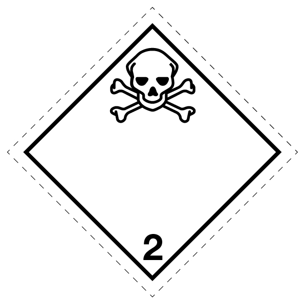 Etiquette dangereuse 2.3, Label 2 sans texte