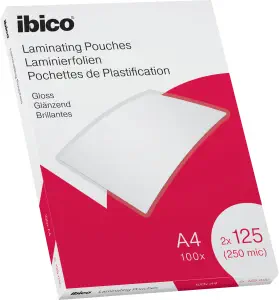IBICO Pochettes à plastifier A4 627318 brillant, 125my 100 pcs. (1)